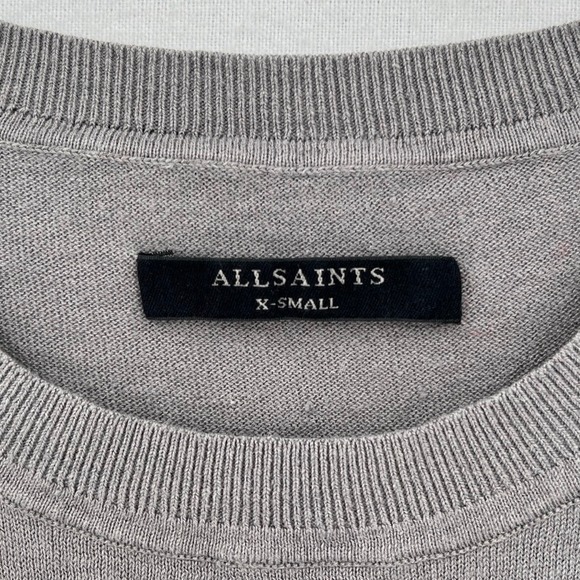 ALLSAINTS Cast Jumper Sweater Womens XS Gray Asymmetric Knitted - Picture 9 of 16